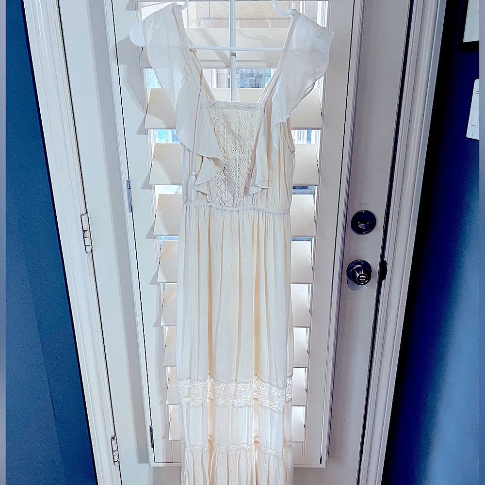 Cotton boho maxi dress.